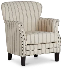 Layla Beige Fabric Accent Chair