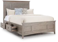 Heron Cove Light Tone Panel Storage Bed