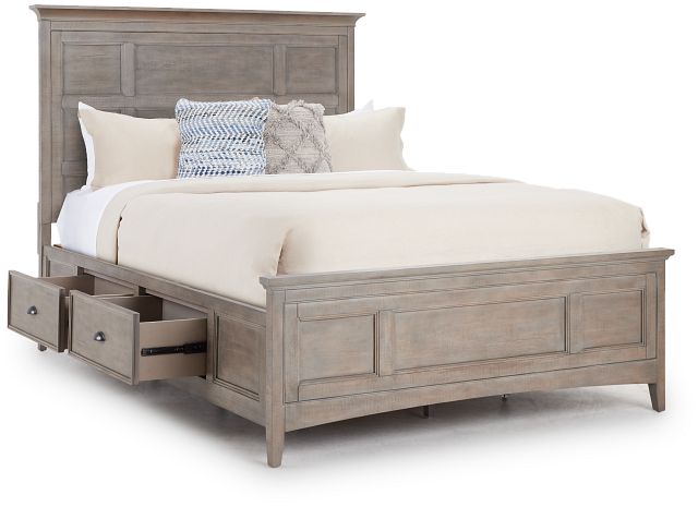 Heron Cove Light Tone Panel Storage Bed