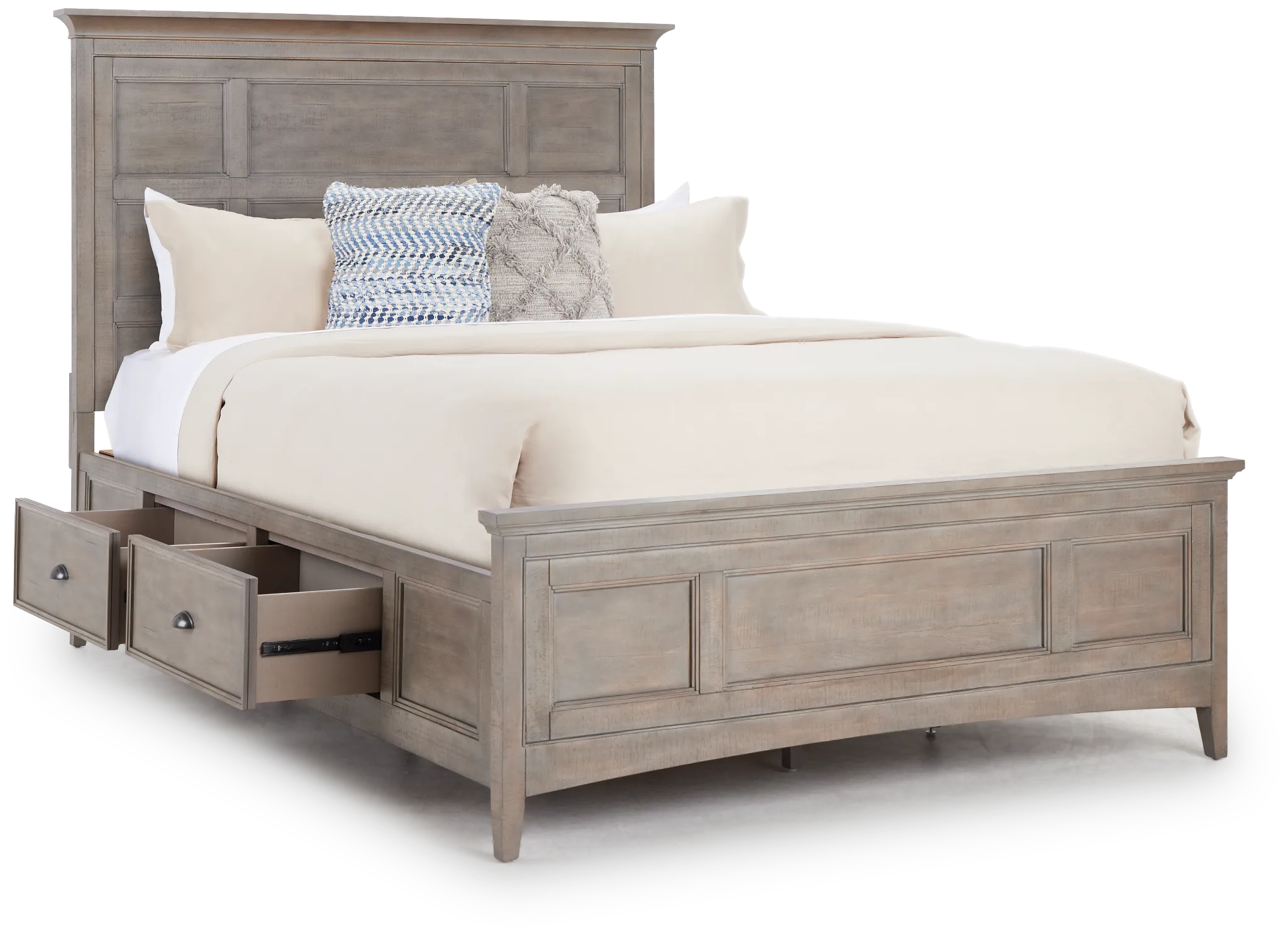 Heron Cove Light Tone Panel Storage Bed
