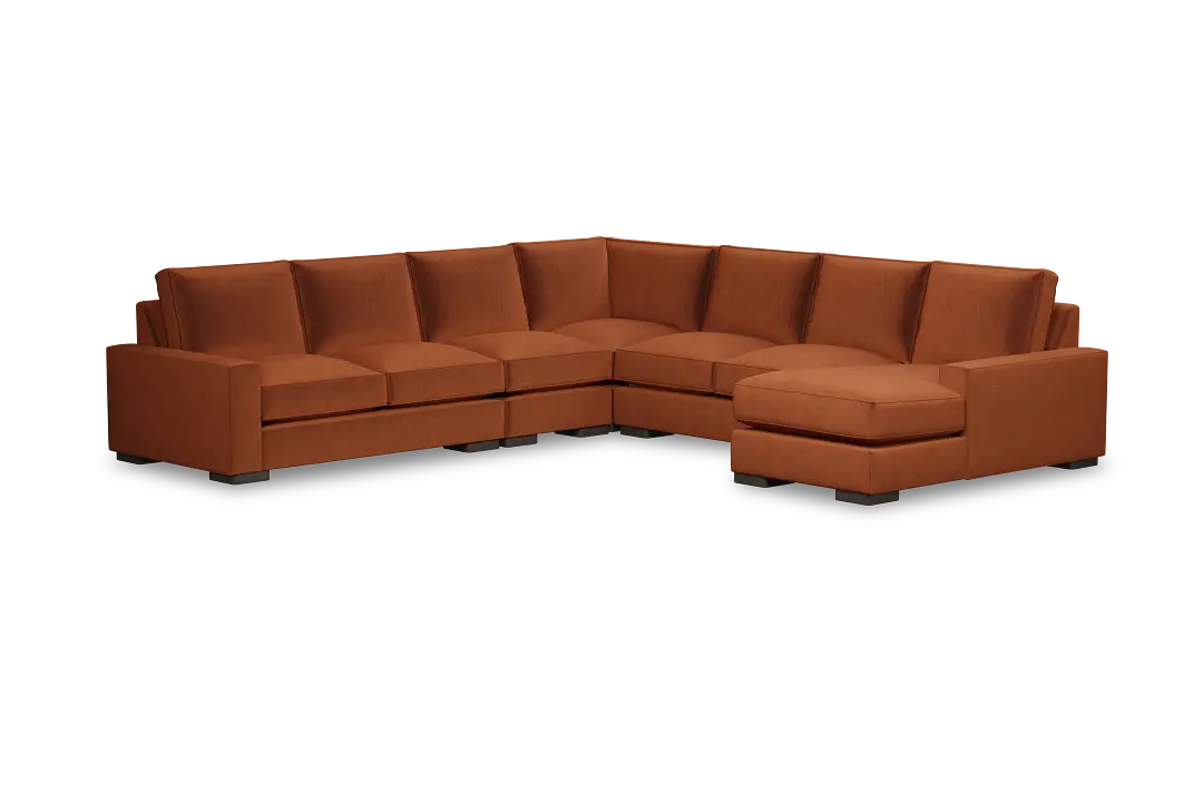 Edgewater Joya Orange Large Right Chaise Sectional Edgewater Joya Orange Large Right Chaise Sectional