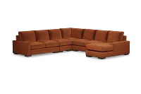 Edgewater Joya Orange Large Right Chaise Sectional