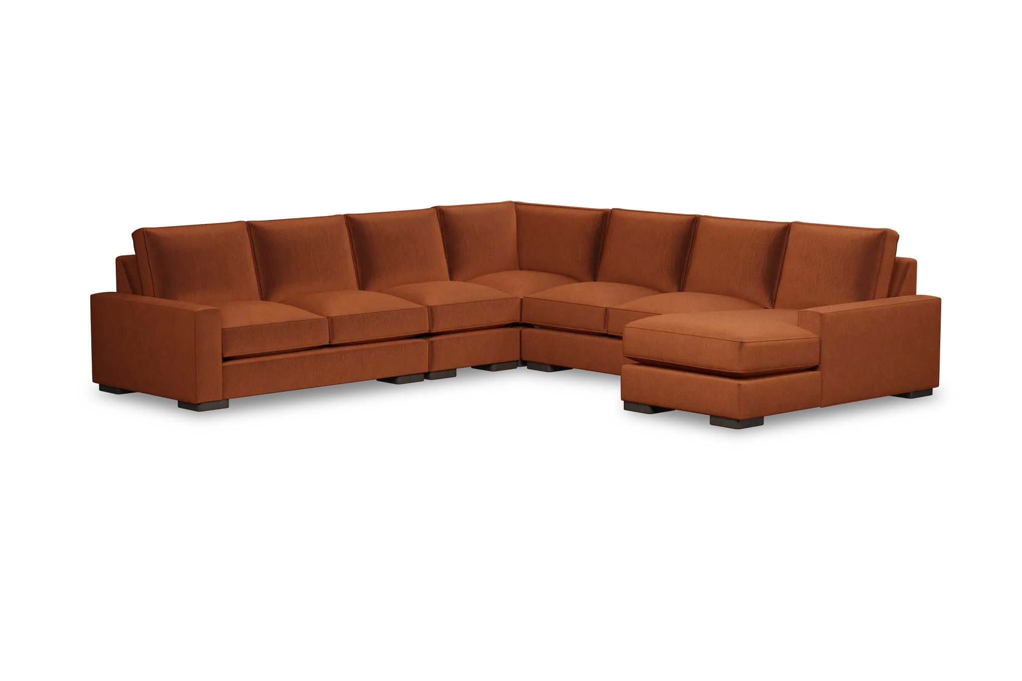 Edgewater Joya Orange Large Right Chaise Sectional
