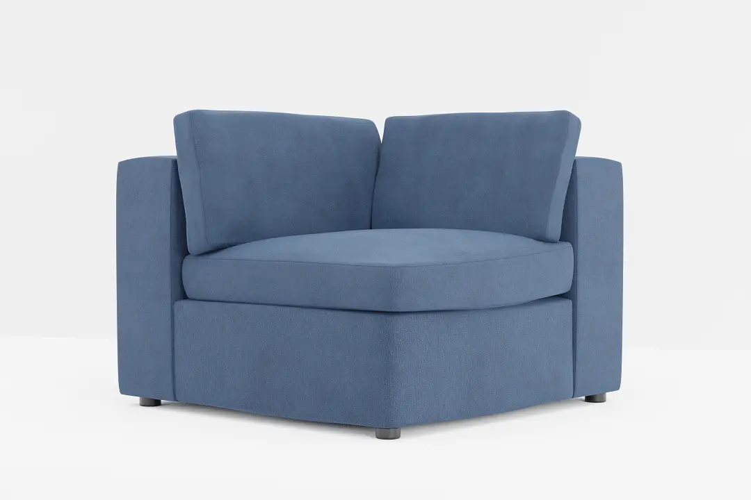 Destin Revenue Dark Blue Fabric Corner Chair Destin Revenue Dark Blue Fabric Corner Chair