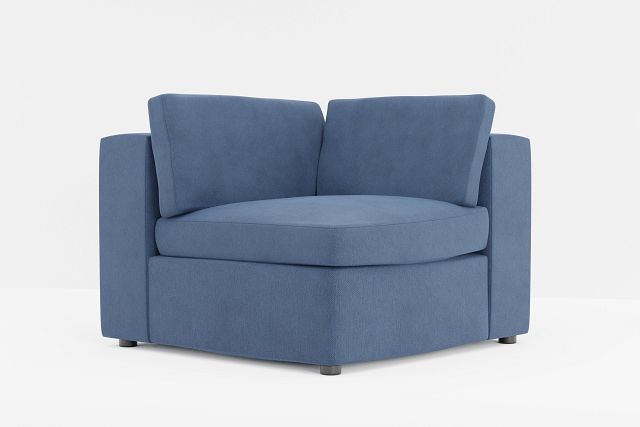 Destin Revenue Dark Blue Fabric Corner Chair