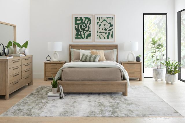 Alton Light Tone Platform Bed