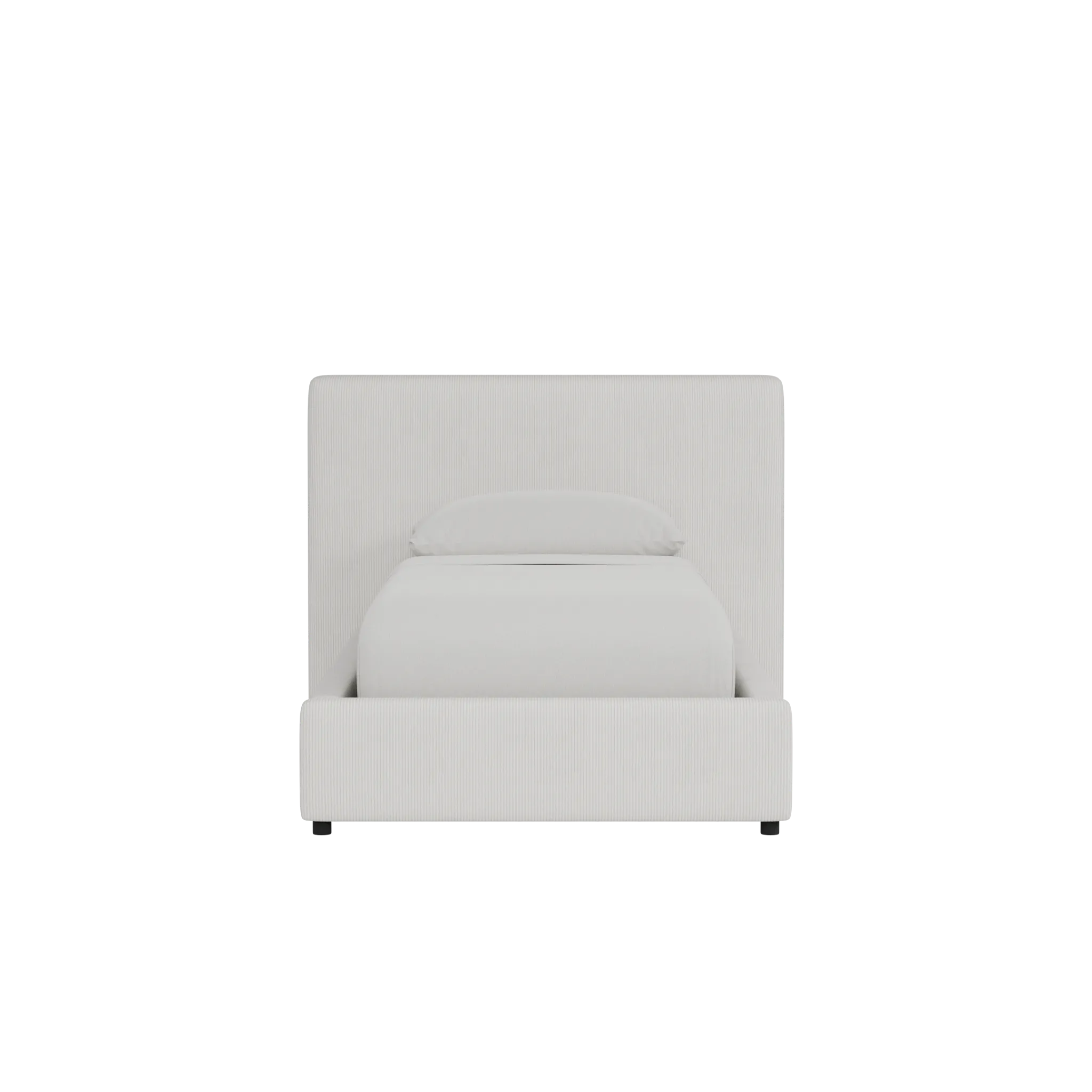 Grayton Lucy Light Beige 44" Upholstered Platform Bed