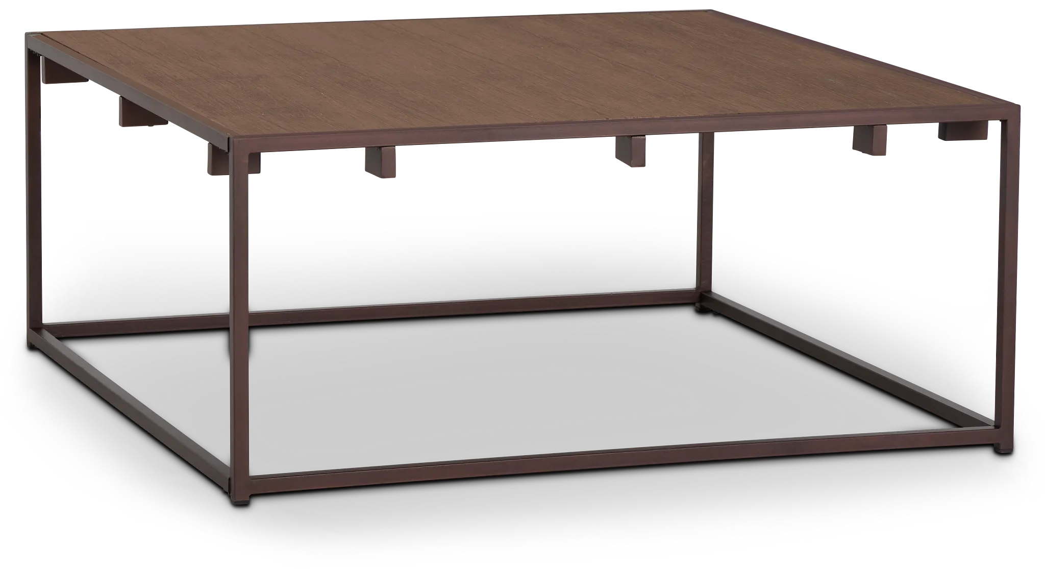Reggie Dark Tone Square Coffee Table