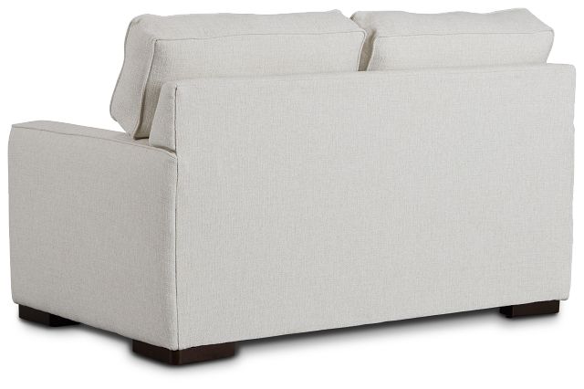 Austin White Fabric Loveseat