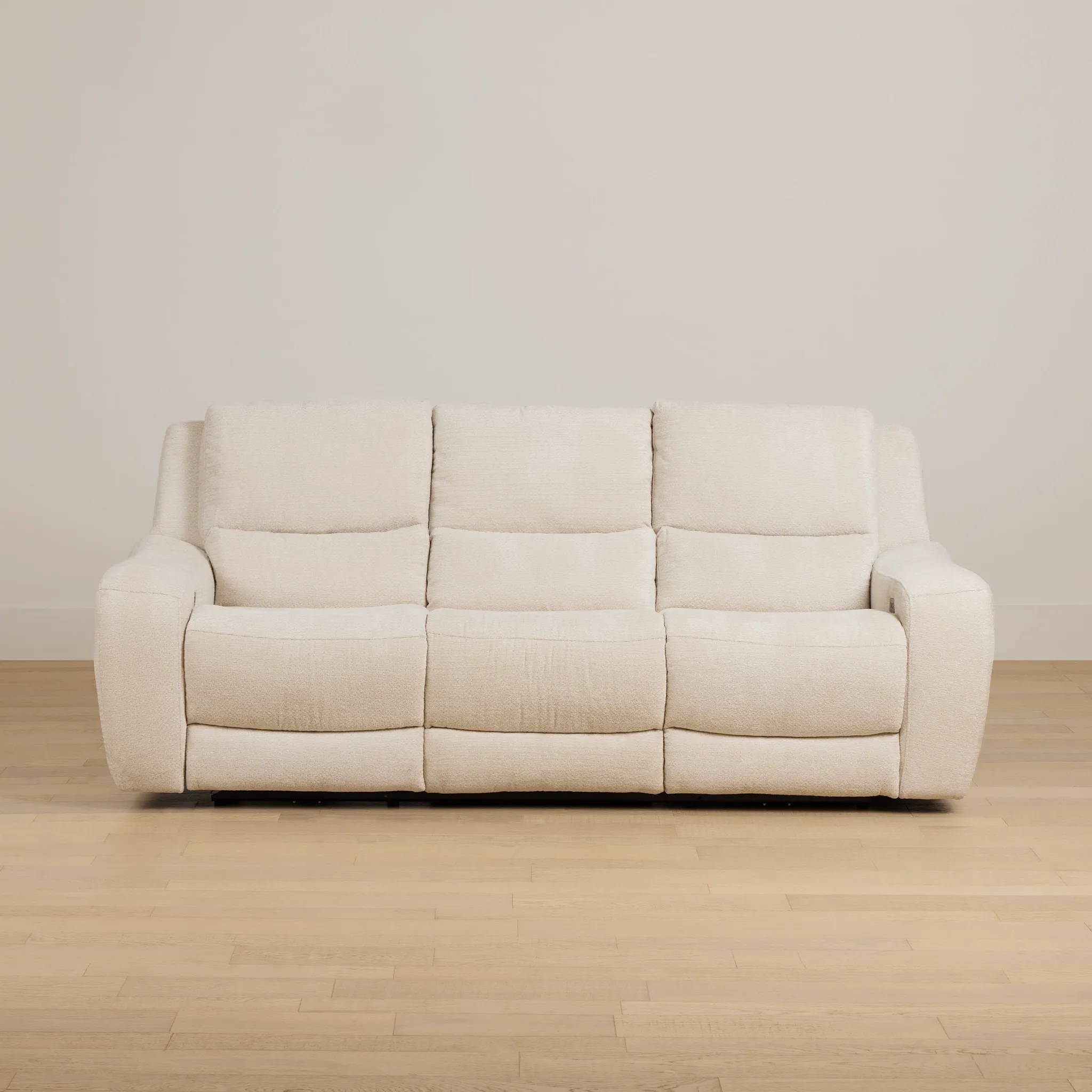 Bennett Light Beige Fabric Power Reclining Sofa