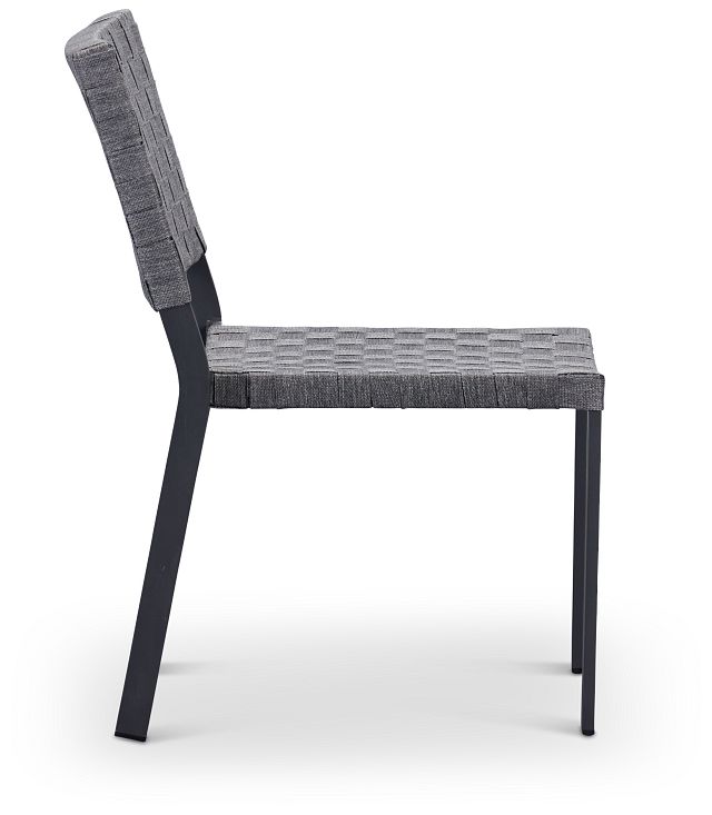 Barbados Light Gray Woven Side Chair