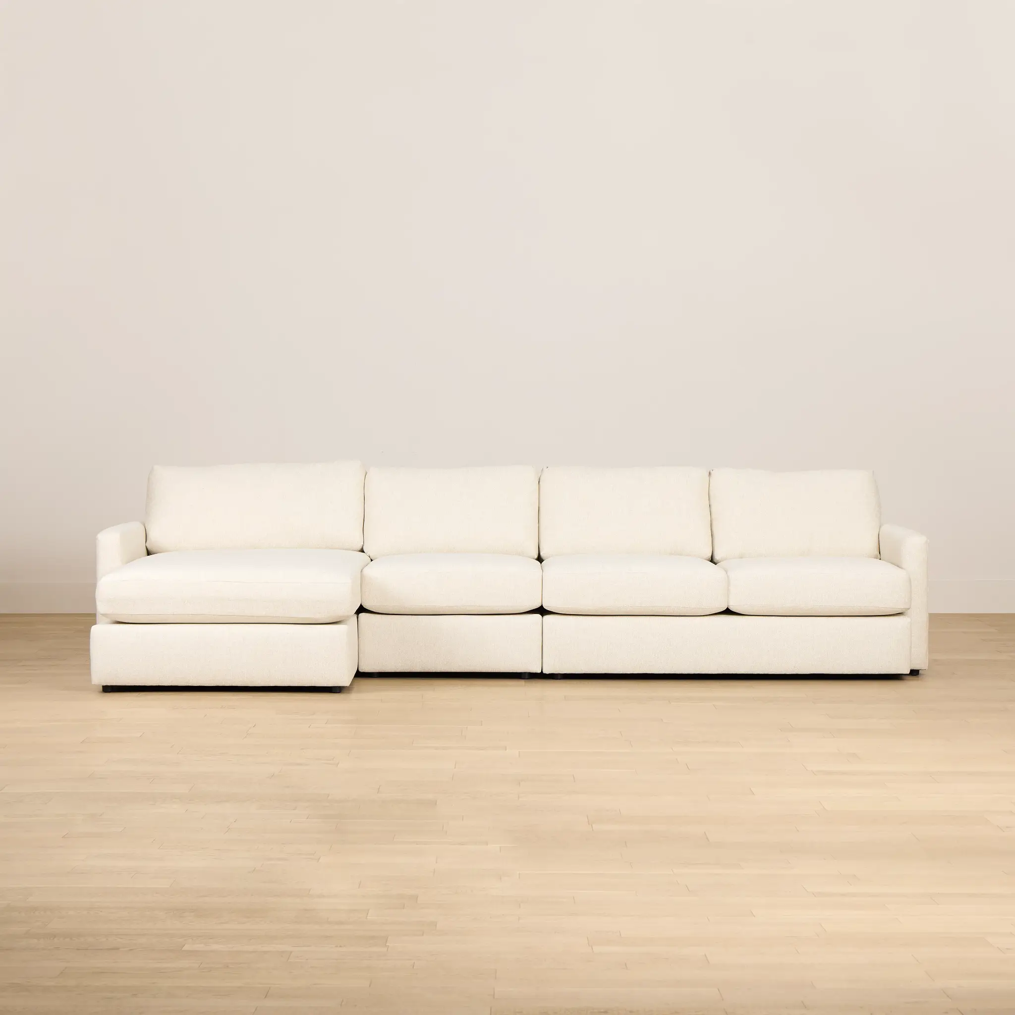 Maxwell Light Beige Fabric Small Left Chaise Sectional Maxwell Light Beige Fabric Small Left Chaise Sectional