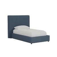 Grayton Elite Dark Blue 54" Upholstered Platform Bed