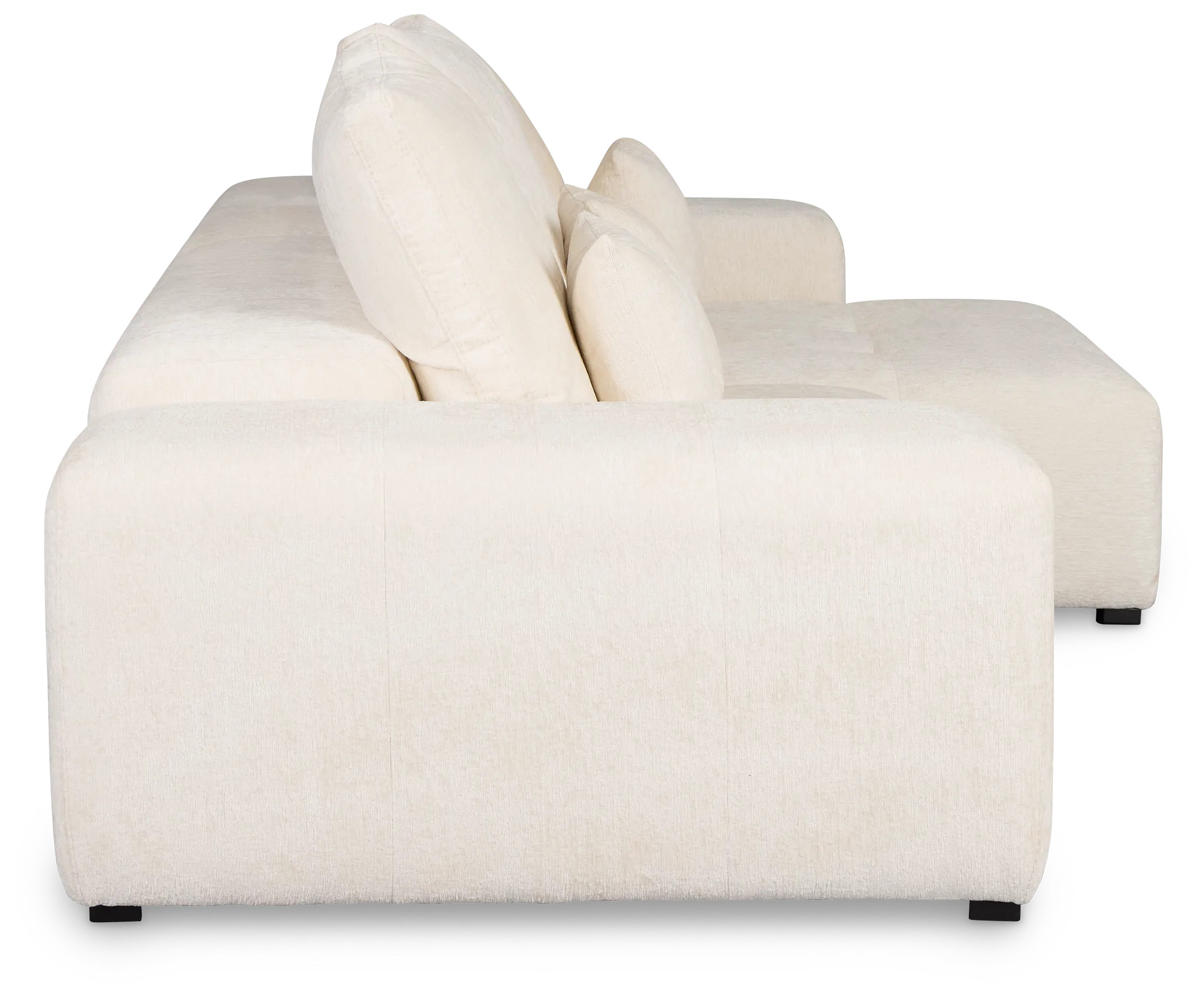 Skylar White Fabric Right Chaise Sectional