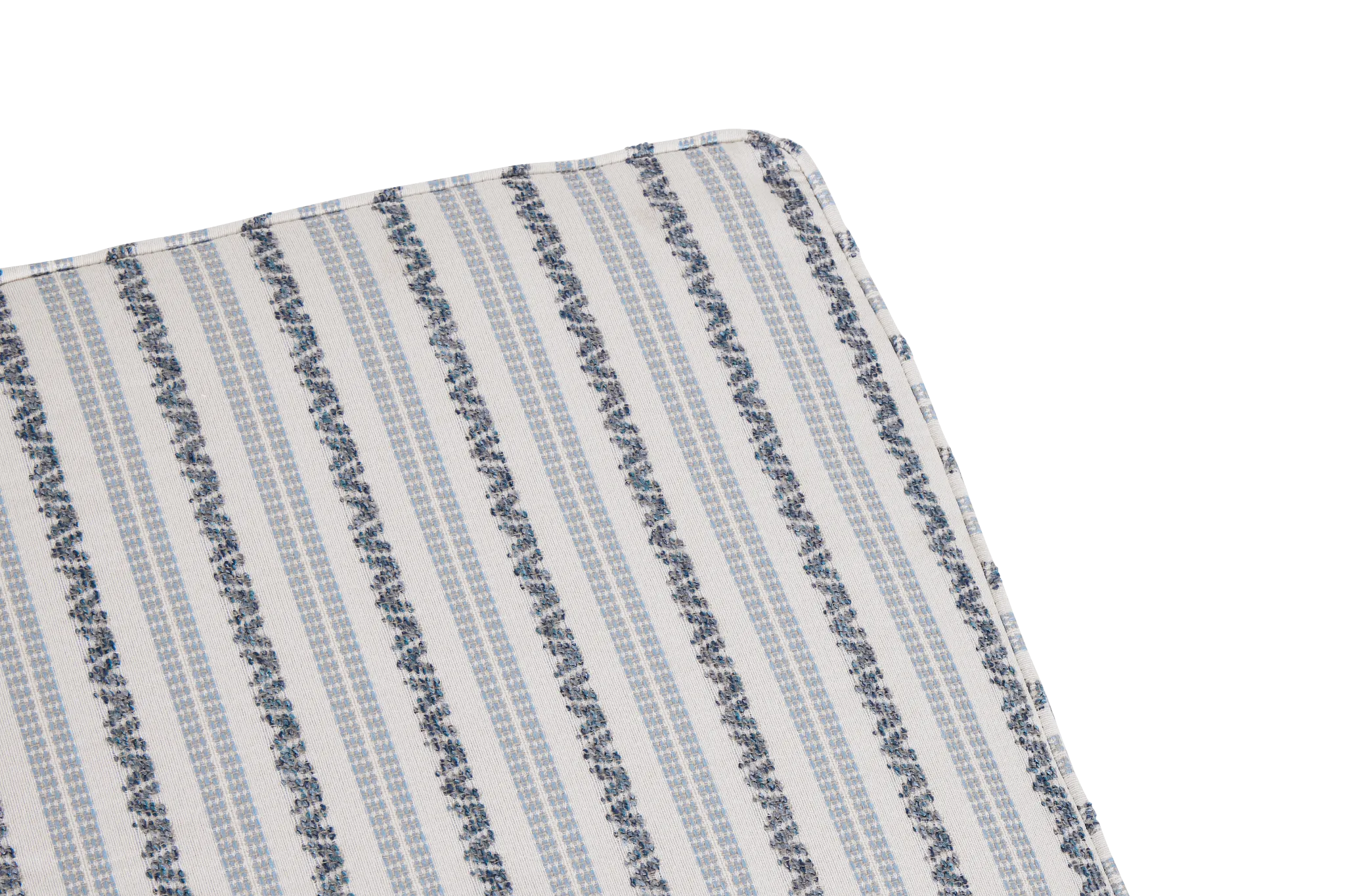 Budreau Blue Fabric Accent Pouf