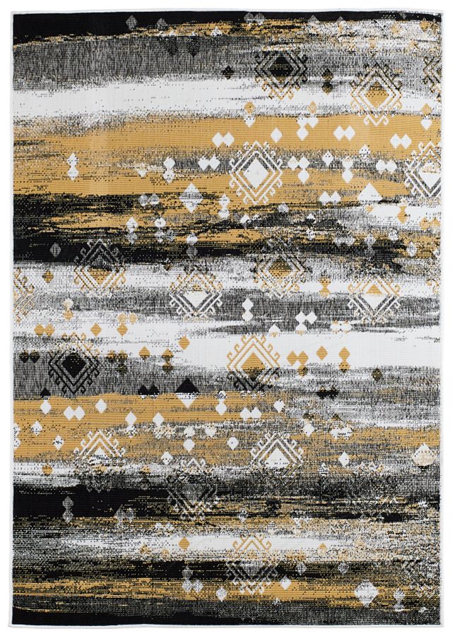 Oasis Yellow Indoor/outdoor 5x8 Area Rug