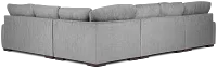 Alpha Light Gray Fabric Medium Left Chaise Sectional
