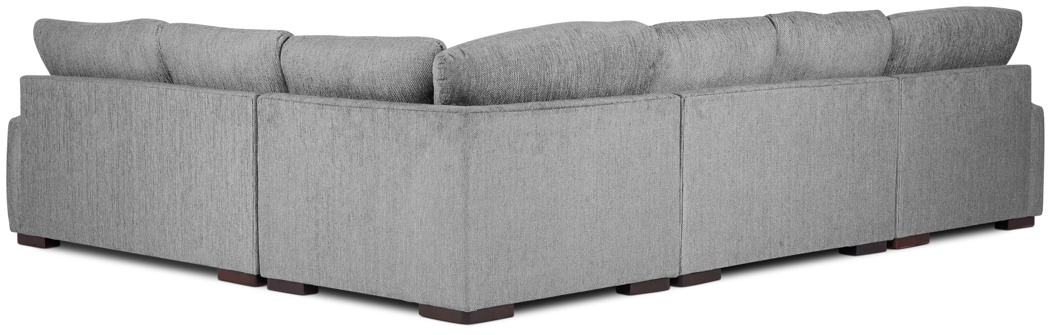 Alpha Light Gray Fabric Medium Left Chaise Sectional