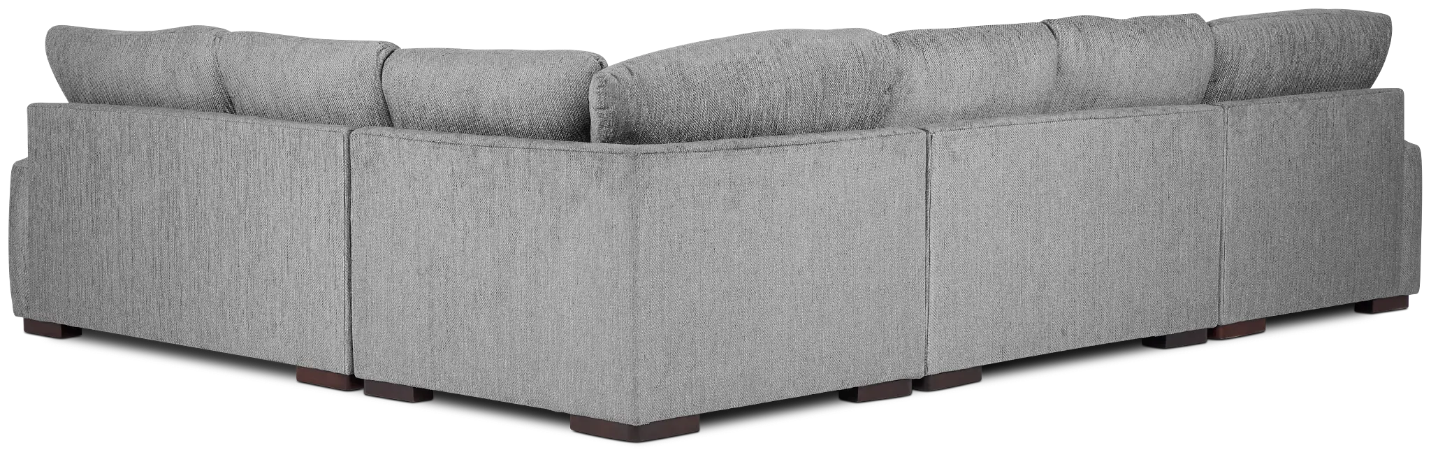 Alpha Light Gray Fabric Medium Left Chaise Sectional Alpha Light Gray Fabric Medium Left Chaise Sectional