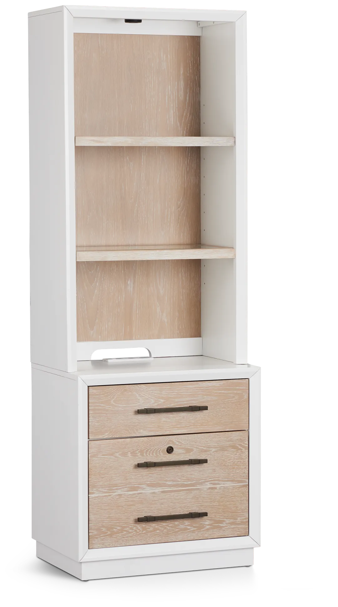 Boca Grande Two-tone File Cabinet With Hutch