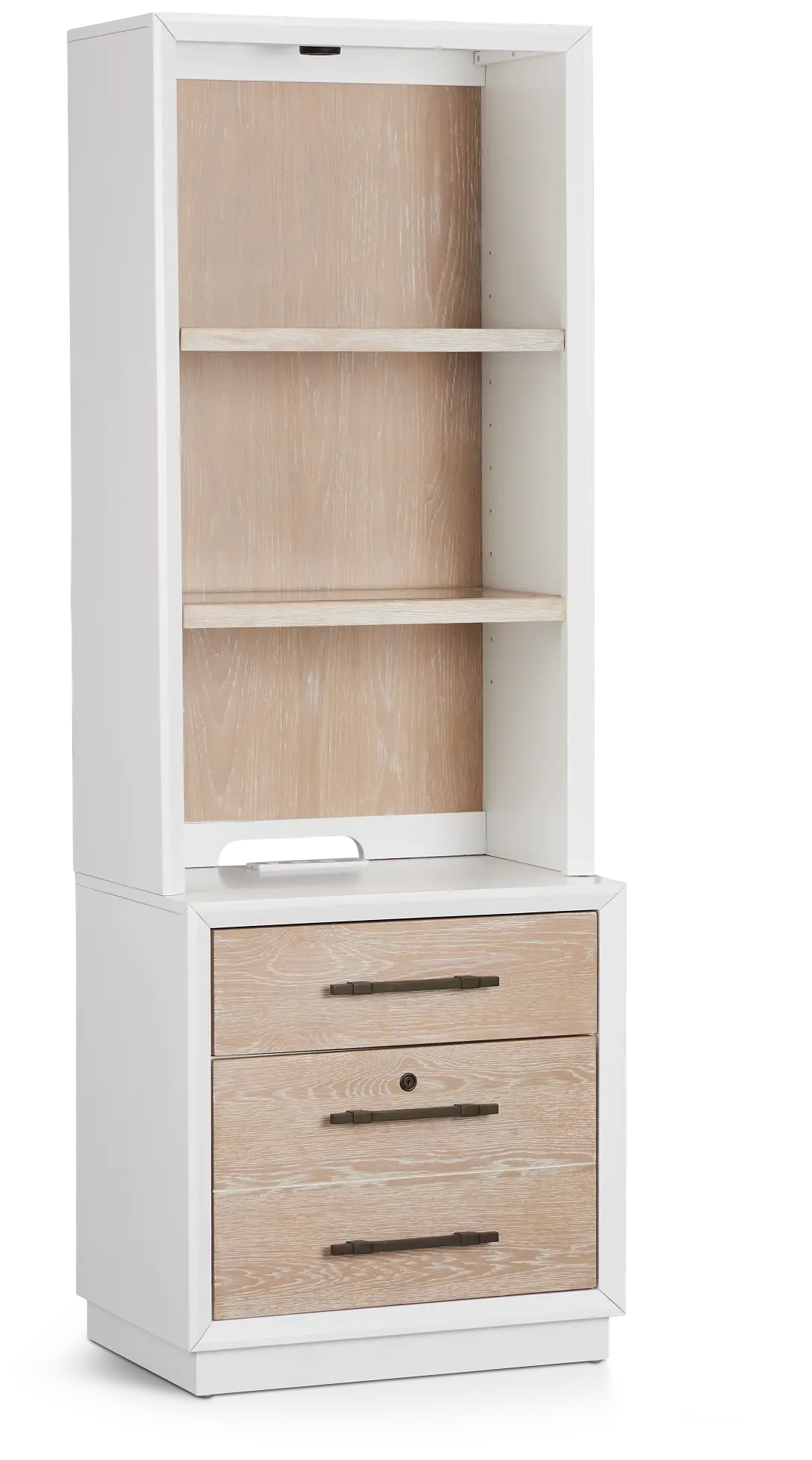 Boca Grande Two-tone File Cabinet With Hutch Boca Grande Two-tone File Cabinet With Hutch