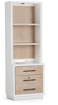 Boca Grande Two-tone File Cabinet With Hutch