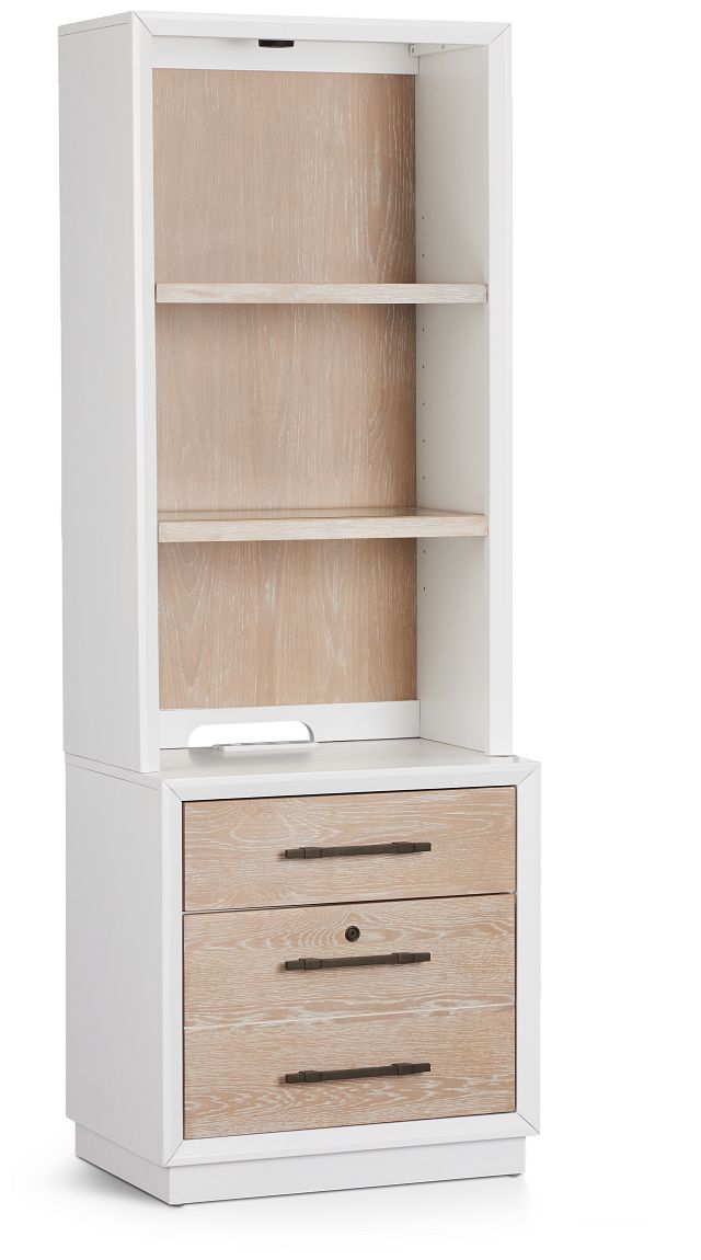 Boca Grande Two-tone File Cabinet With Hutch