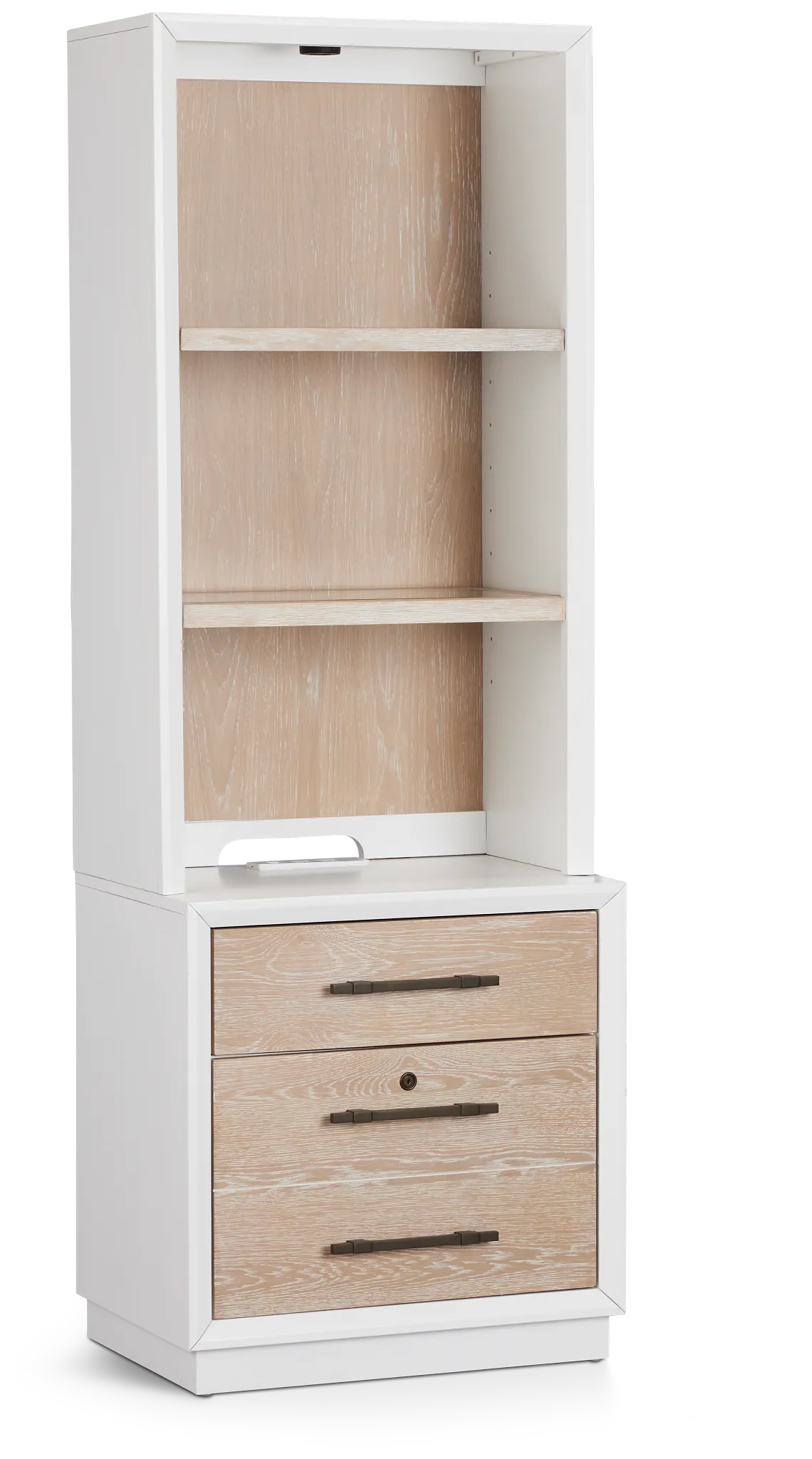 Boca Grande Two-tone File Cabinet With Hutch