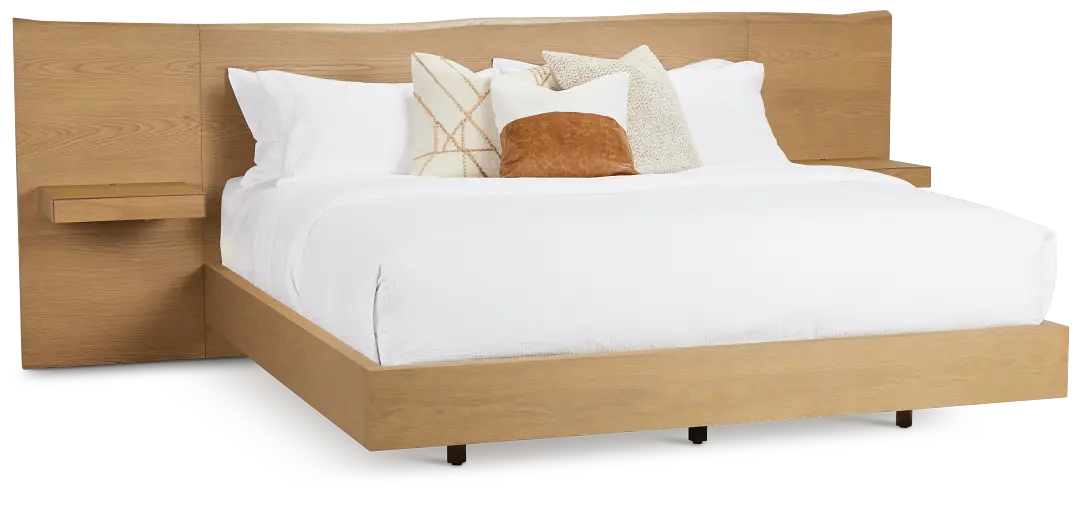 Haven Light Tone Spread Bed W/ Two Nightstands Haven Light Tone Spread Bed W/ Two Nightstands