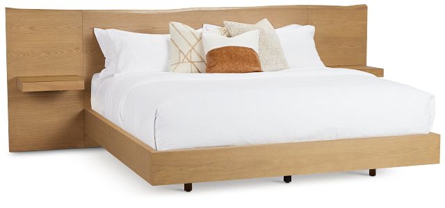 Haven Light Tone Spread Bed W/ Two Nightstands