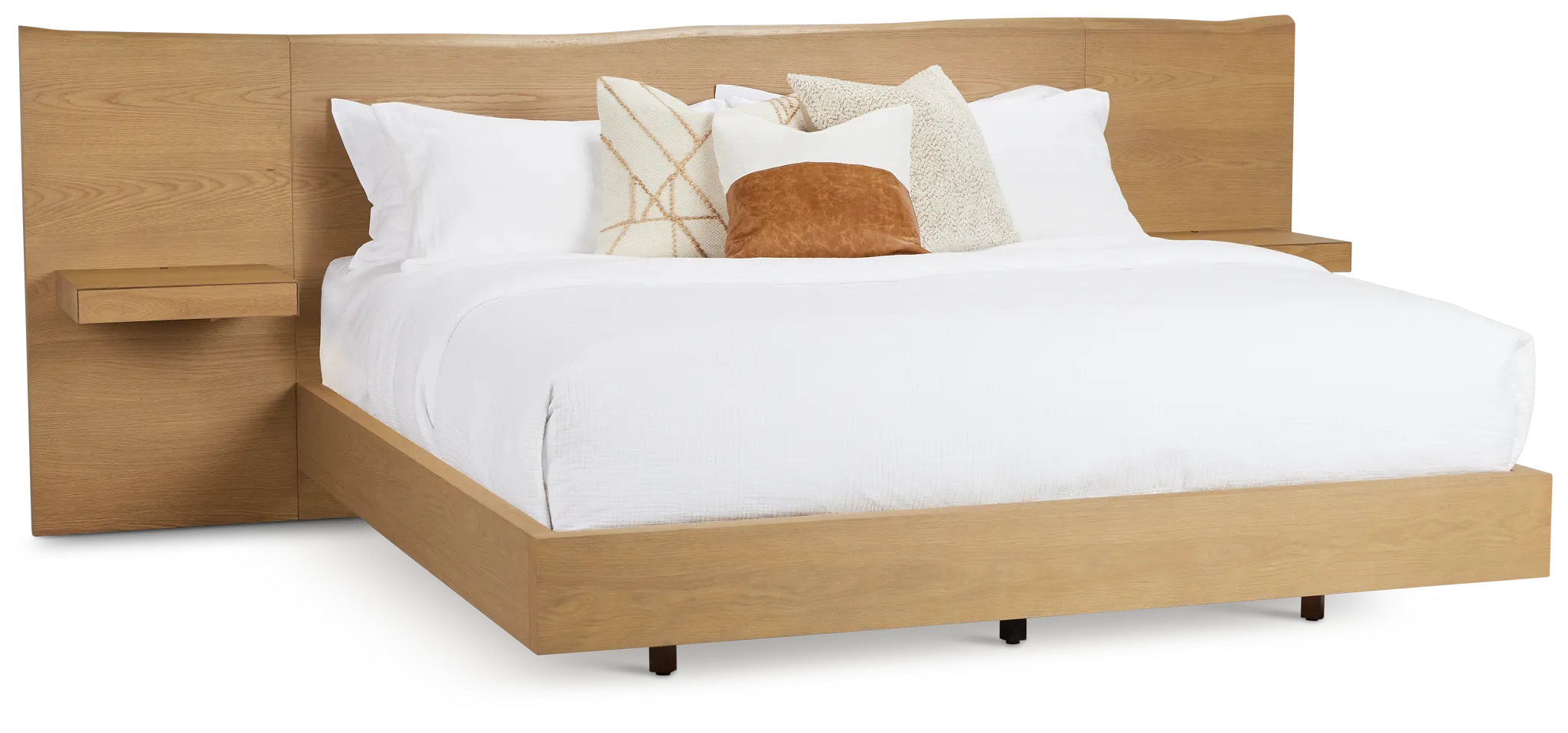 Haven Light Tone Spread Bed W/ Two Nightstands
