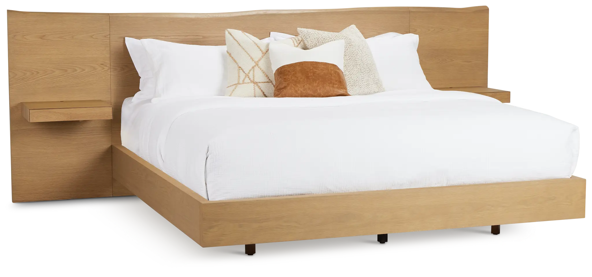 Haven Light Tone Spread Bed W/ Two Nightstands Haven Light Tone Spread Bed W/ Two Nightstands