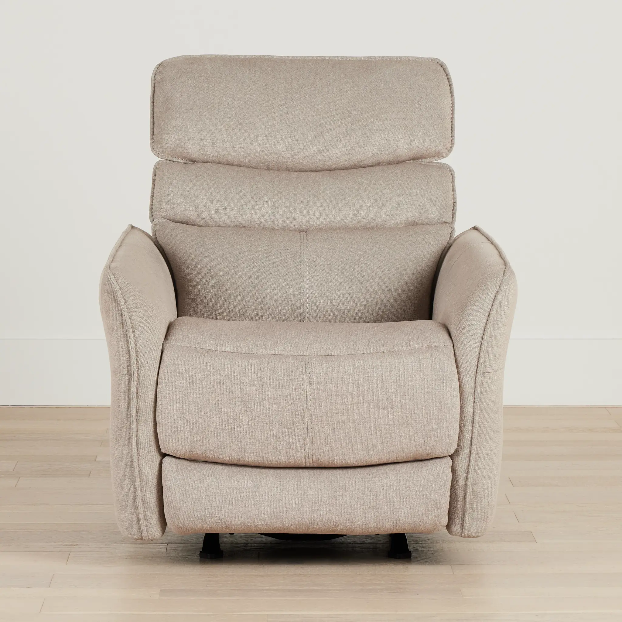 Preston Khaki Fabric Power Recliner With Heat And Massage Preston Khaki Fabric Power Recliner With Heat And Massage