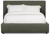 Grayton Sutton Green 44" Upholstered Platform Bed