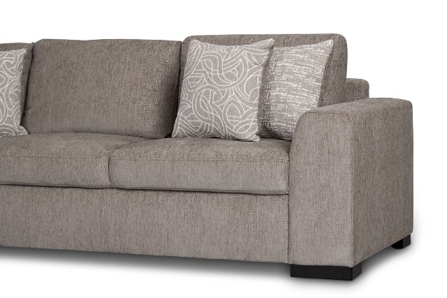 Blakely Gray Fabric Small Left Bumper Sectional