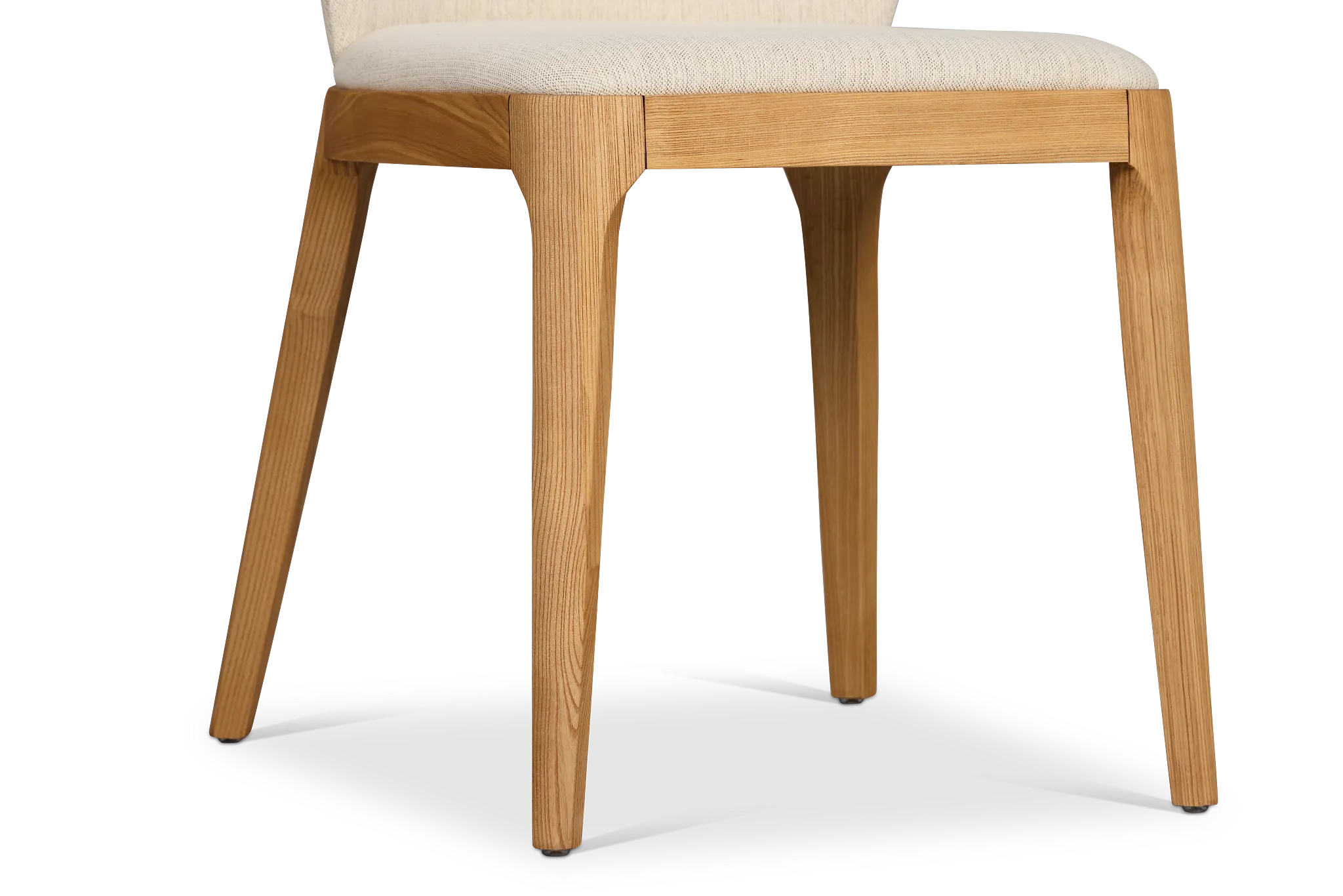 Nomad Light Beige Upholstered Side Chair With Light Tone Legs