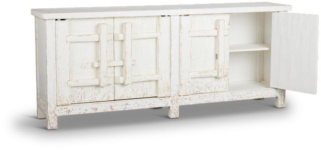 Theo White Four-door Cabinet