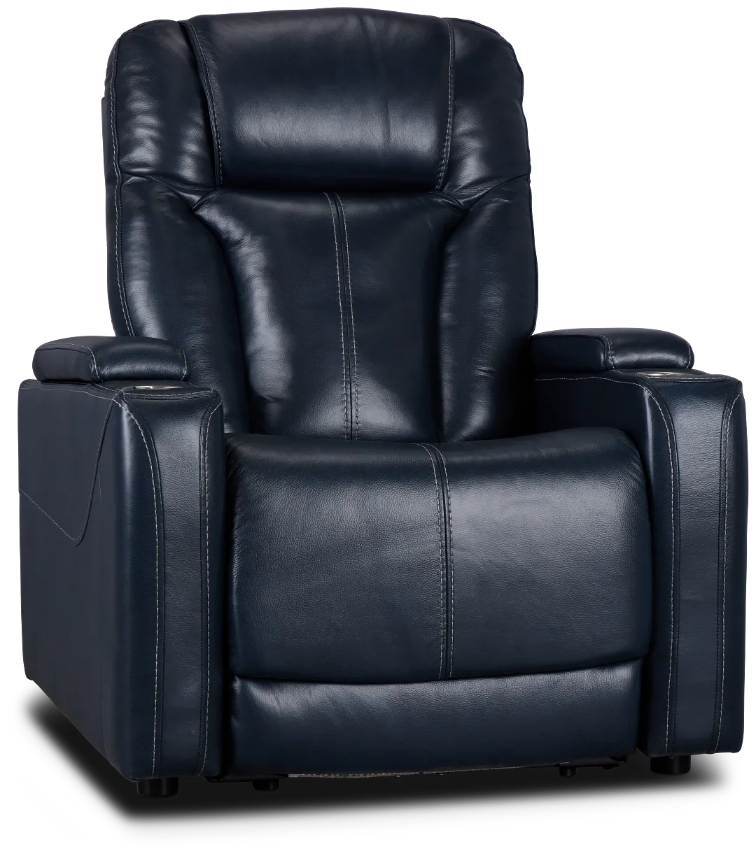 Optimus Dark Blue Lthr/vinyl Power Recliner