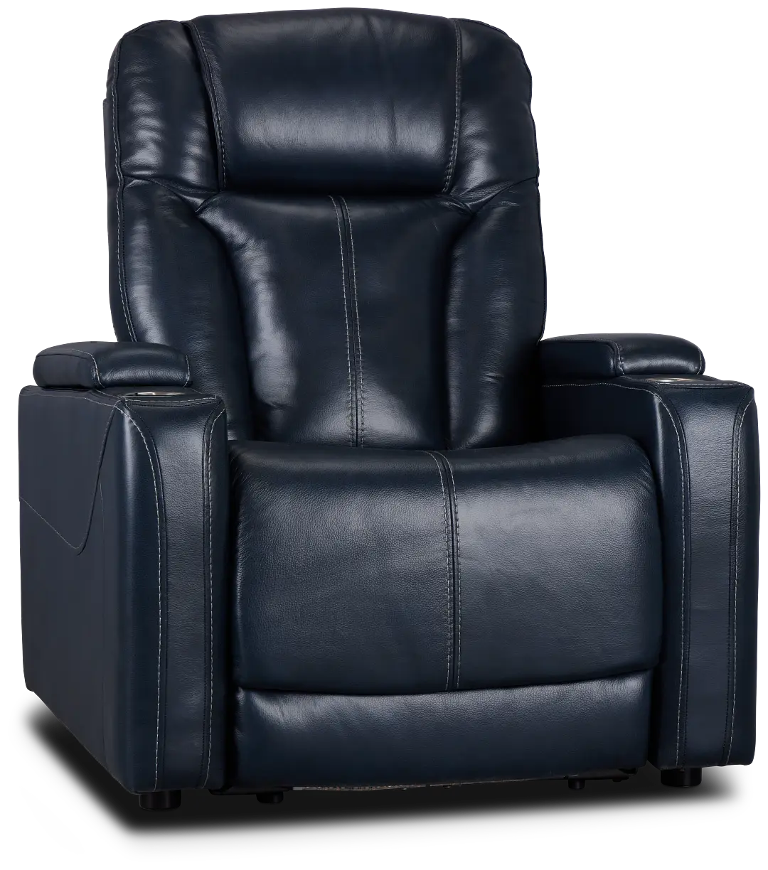 Optimus Dark Blue Lthr/vinyl Power Recliner Optimus Dark Blue Lthr/vinyl Power Recliner