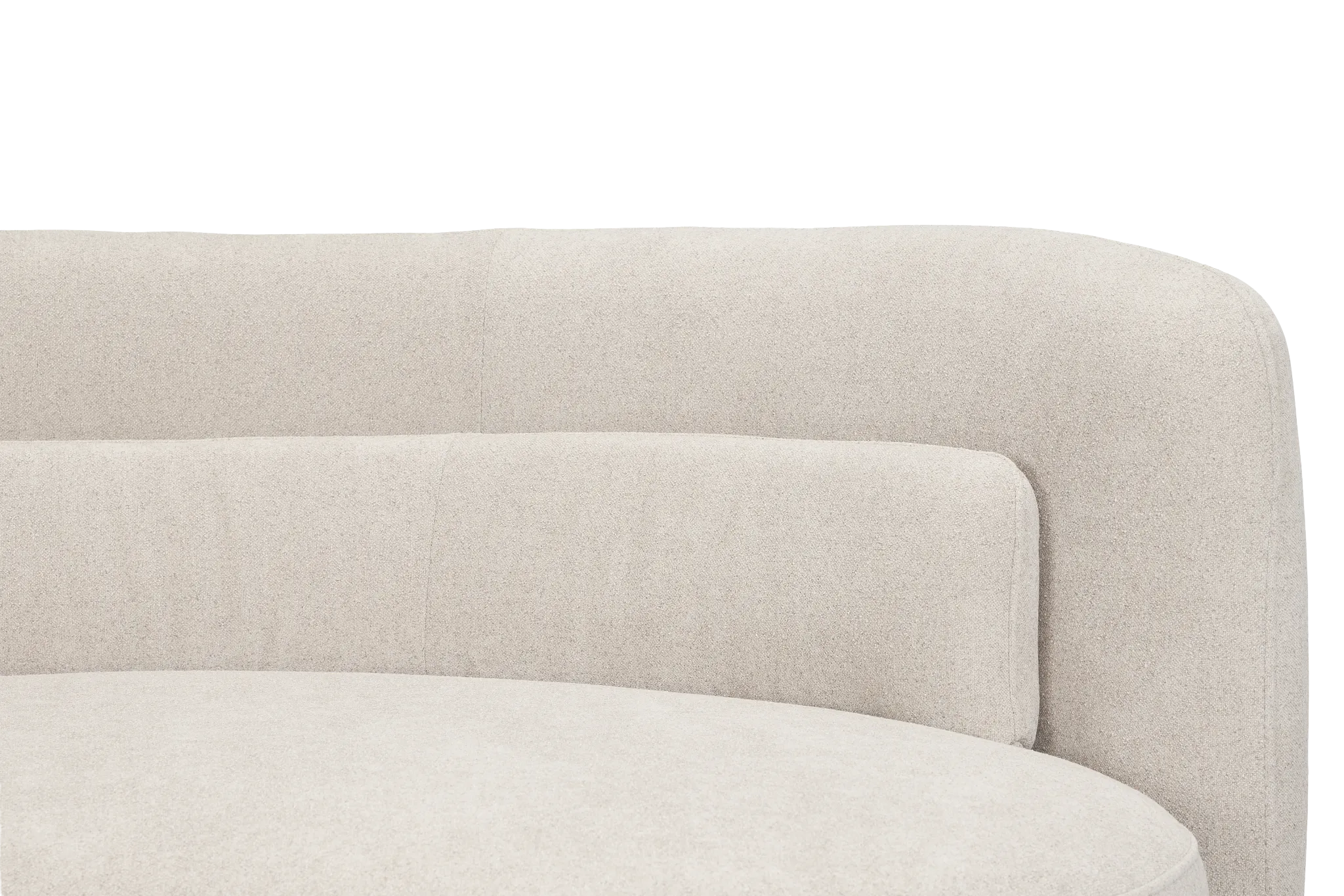 Presley Light Gray Fabric 2-piece Modular Sectional