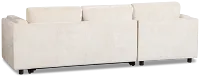 Farren Beige Fabric Small Left Chaise Storage Sleeper Sectional