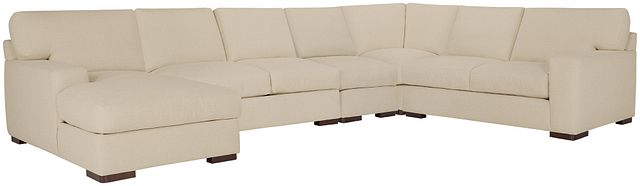 Veronica Khaki Down Large Left Chaise Sectional