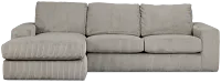 Charlie Gray Fabric Left Chaise Sectional