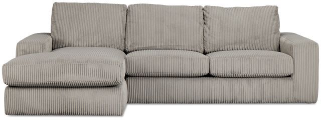Charlie Gray Fabric Left Chaise Sectional