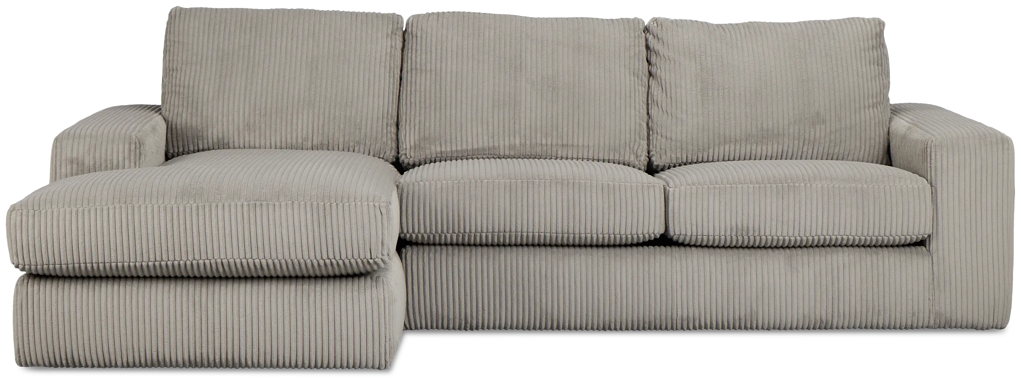Charlie Gray Fabric Left Chaise Sectional