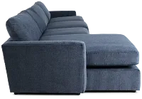 Noah Blue Fabric Small Left Chaise Sectional