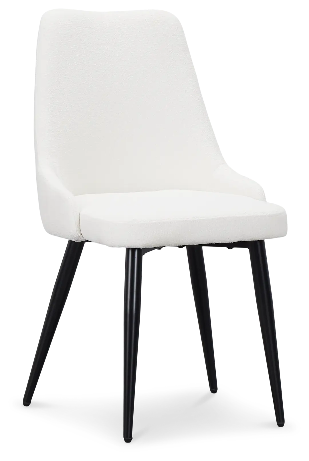 Andover White Curved Upholstered Side Chair Andover White Curved Upholstered Side Chair