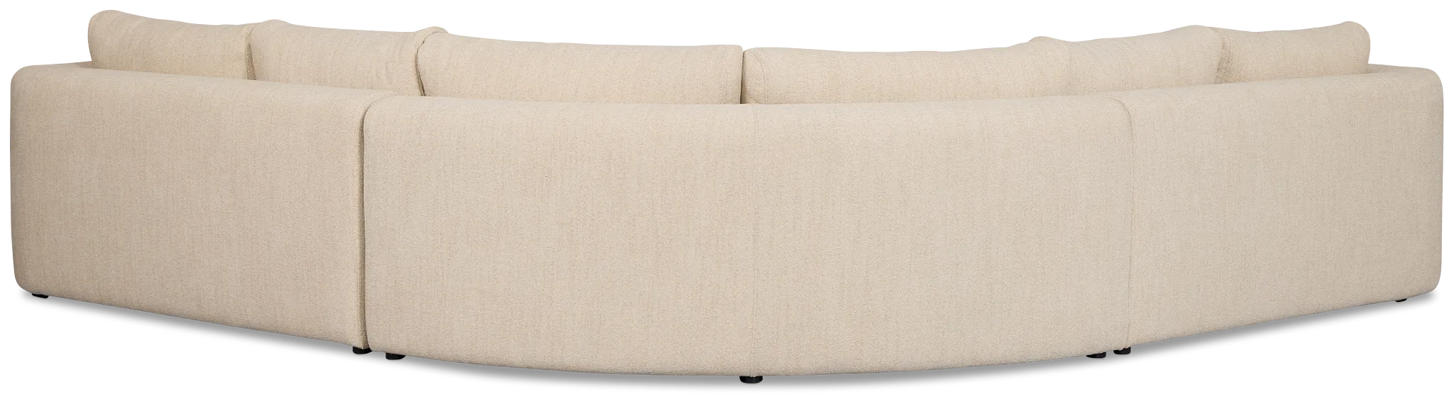 Alma Light Beige Fabric Small 2-arm Wedge Sectional