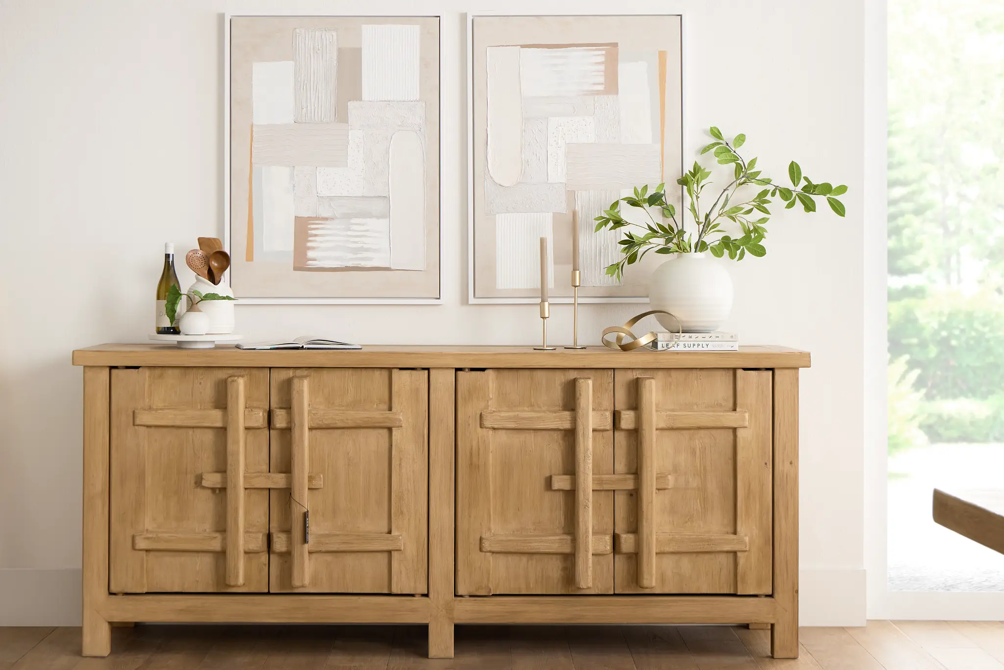 Theo Light Tone Four-door Cabinet Theo Light Tone Four-door Cabinet