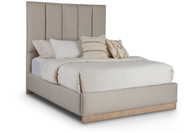 Caldwell Light Tone Panel Bed